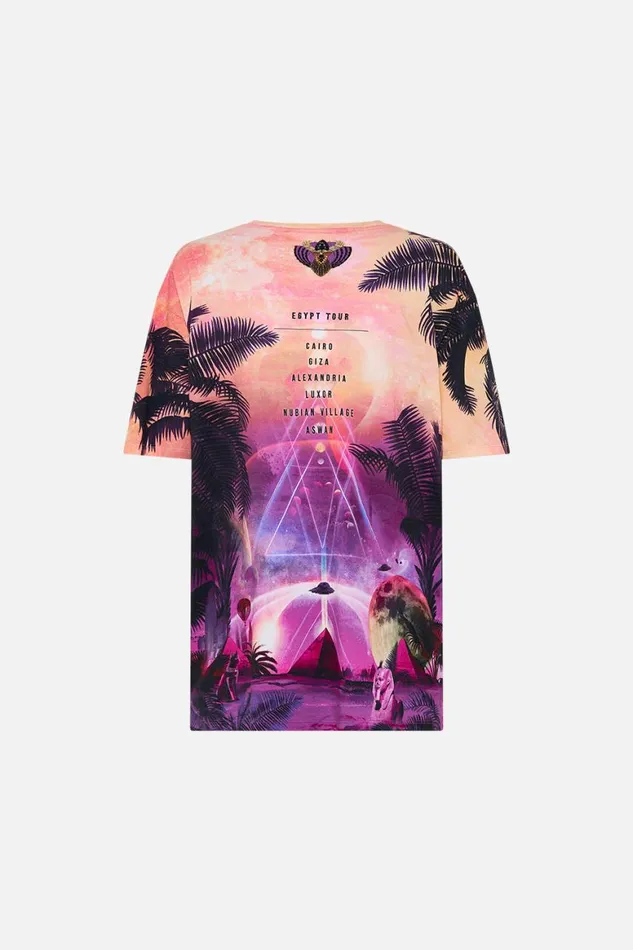 OVERSIZED BAND TEE 8211 PURPLEMULTI LUXORLAND LADY Luxorland Lady Womens Camilla Tees