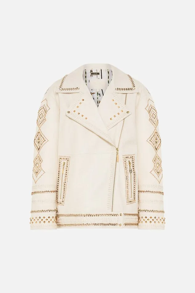 OVERSIZED LEATHER BIKER JACKET VALLEY OF THE QUEENS Valley Of The Queens Womens Camilla Jackets