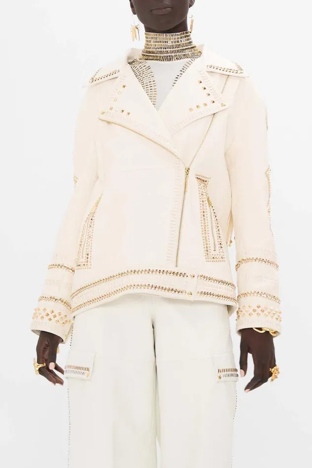 OVERSIZED LEATHER BIKER JACKET VALLEY OF THE QUEENS Valley Of The Queens Womens Camilla Jackets