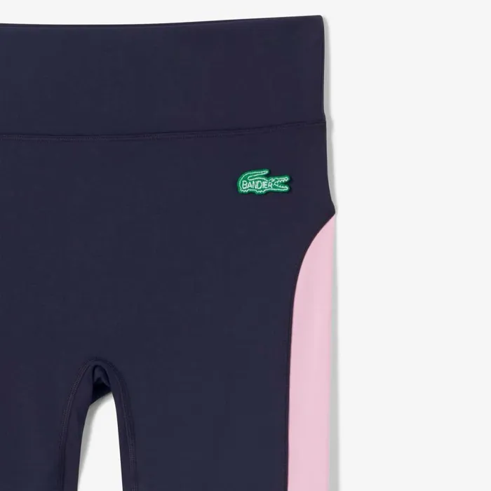 Pants and Leggings Women Lacoste Women039s Lacoste X Bandier All Motion Colorblock Leggings Abysm Blue Hde