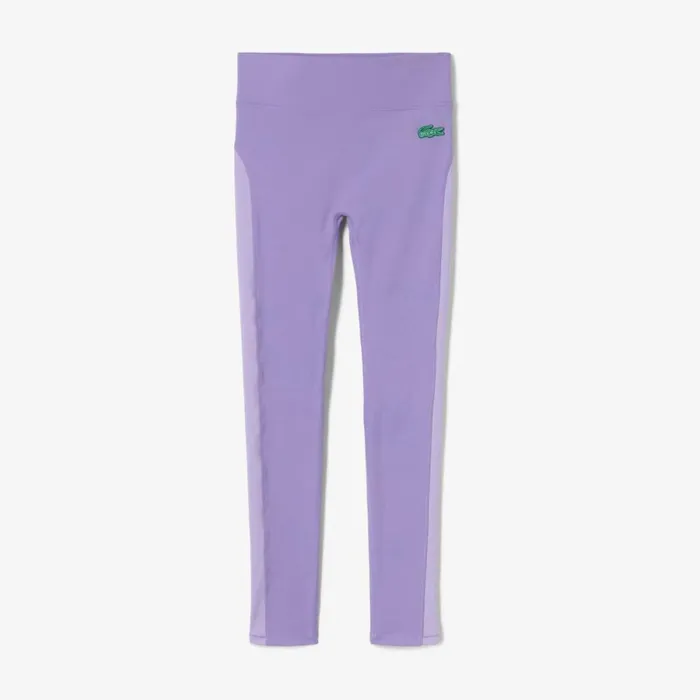 Pants and Leggings Women Lacoste Women039s Lacoste X Bandier All Motion Colorblock Leggings Purple Ix7