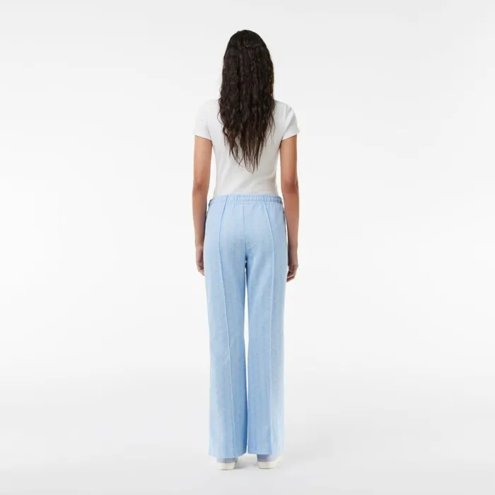 Pants and Leggings Women Lacoste Women039s Monogram Print Sweatpants Light Blue White Wb5