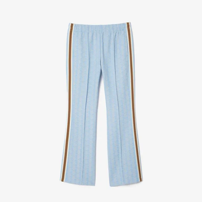Pants and Leggings Women Lacoste Women039s Monogram Print Sweatpants Light Blue White Wb5