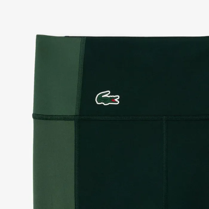 Pants and Leggings Women Lacoste Women039s Stretch Sport Leggings With Pockets Green Dark Green Kei