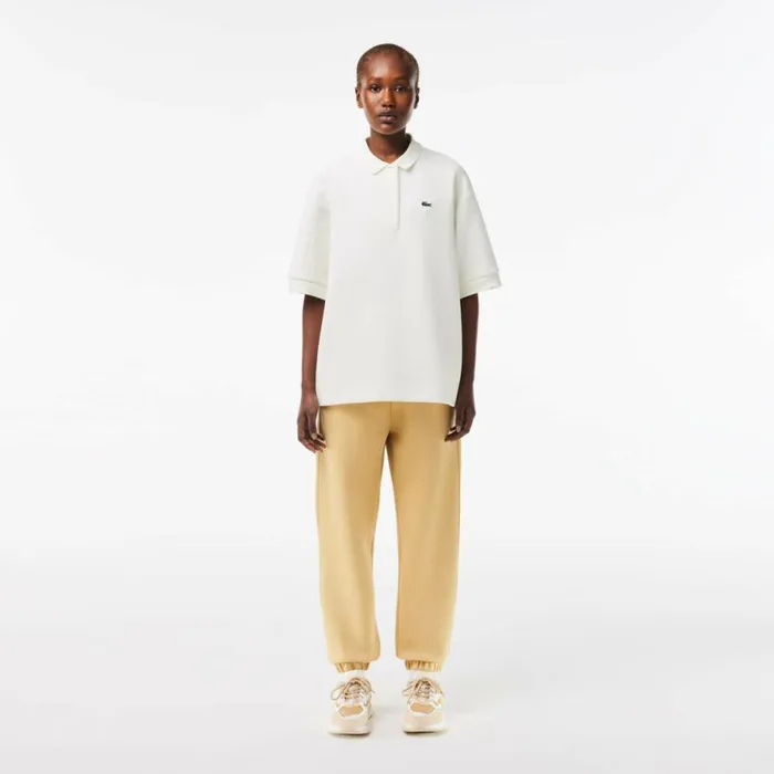 Pants and Leggings Women Lacoste Womens Blended Cotton Sweatpants Beige Ixq