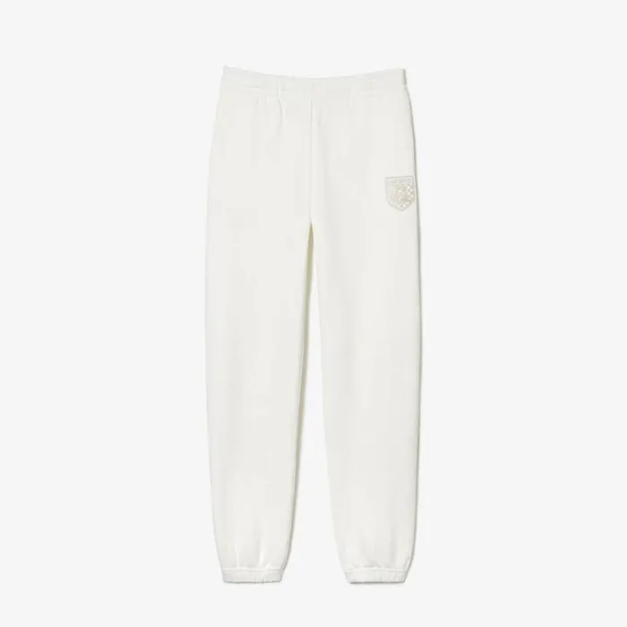 Pants and Leggings Women Lacoste Womens Lacoste X Goop Cotton Fleece Sweatpants White 70v
