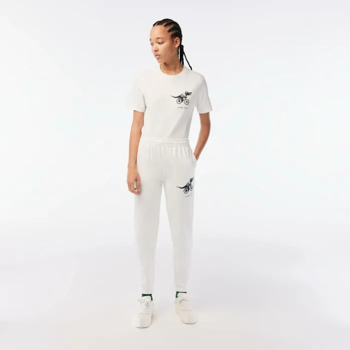 Pants and Leggings Women Lacoste Womens Lacoste X Netflix Super Soft Sweatpants White 70v
