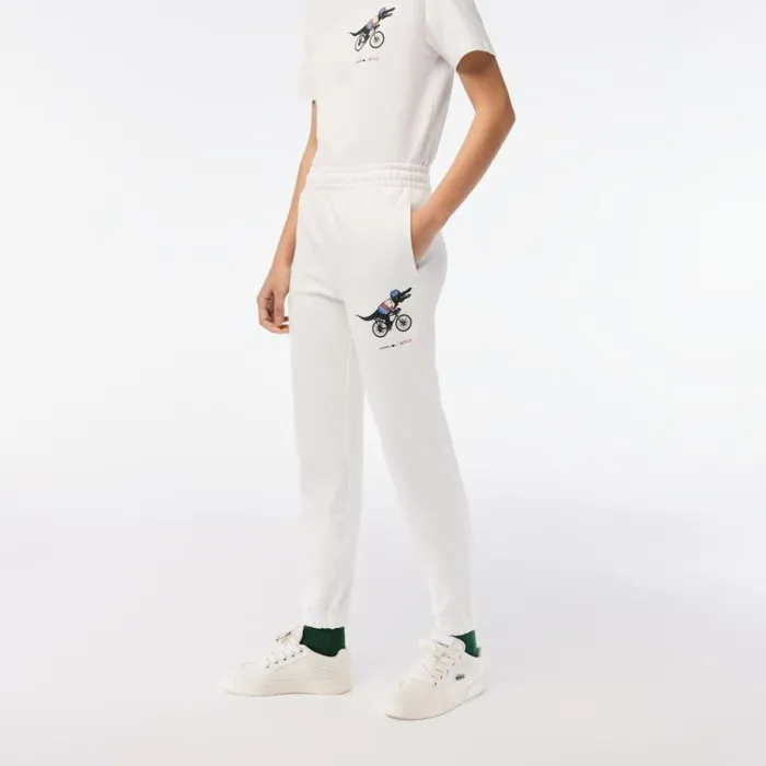 Pants and Leggings Women Lacoste Womens Lacoste X Netflix Super Soft Sweatpants White 70v