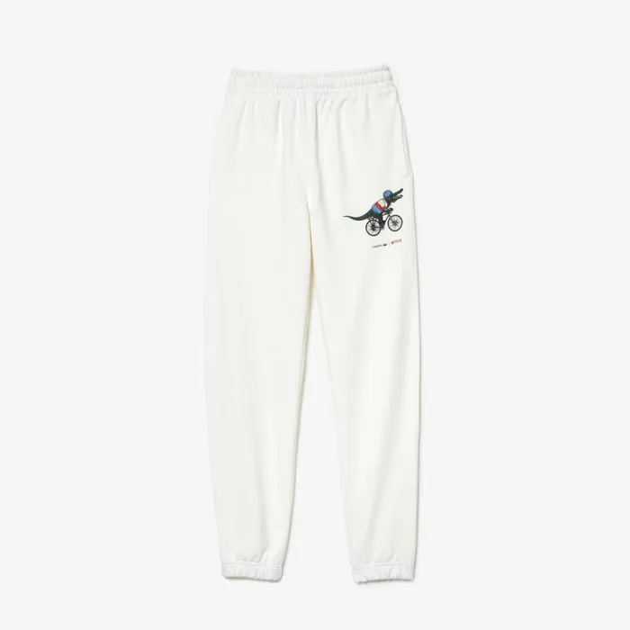 Pants and Leggings Women Lacoste Womens Lacoste X Netflix Super Soft Sweatpants White 70v