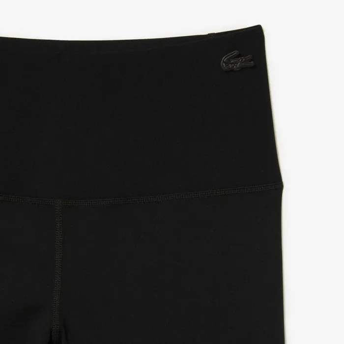 Pants and Leggings Women Lacoste Womens Recycled Polyester Tapered Leggings Black 031