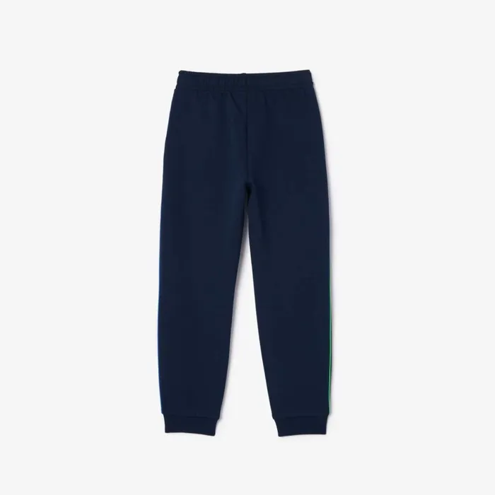 Pants and Shorts Kids Lacoste Kids039 Contrast Accent Sweatpants Navy Blue White Qrn