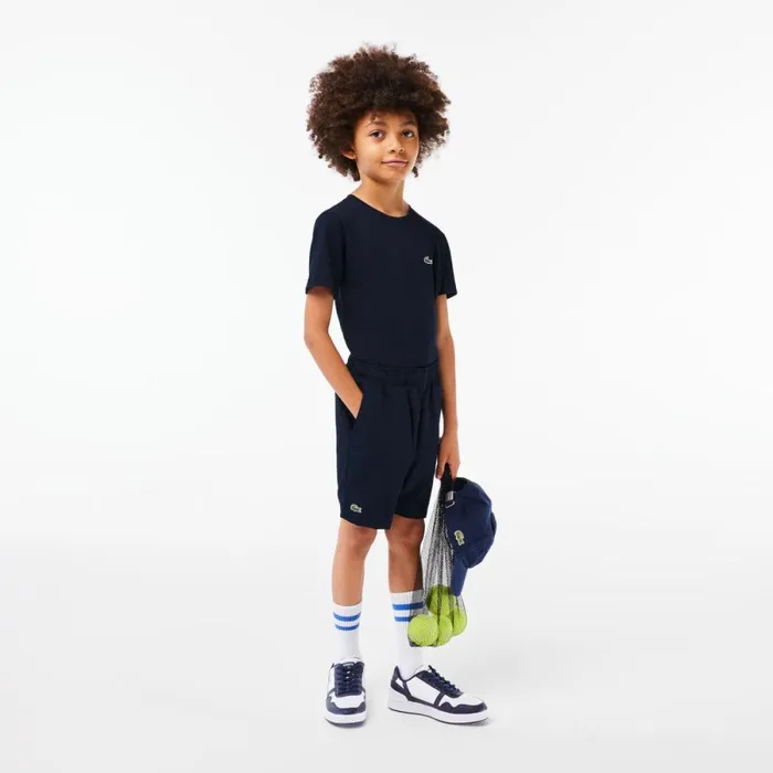 Pants and Shorts Kids Lacoste Kids039 SPORT Diamond Weave Shorts Navy Blue 166