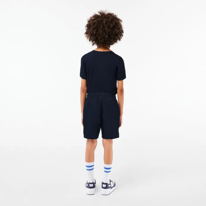 Pants and Shorts Kids Lacoste Kids039 SPORT Diamond Weave Shorts Navy Blue 166