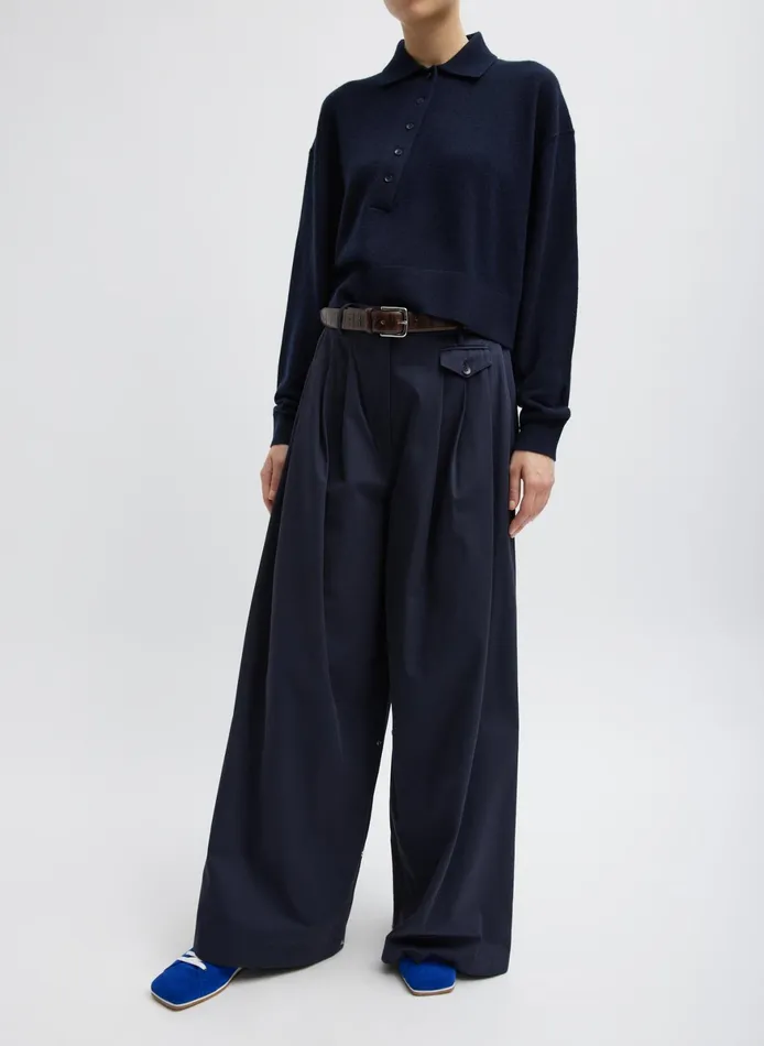 Pants and Shorts Women Tibi Bio Twill Triple Pleat Pant
