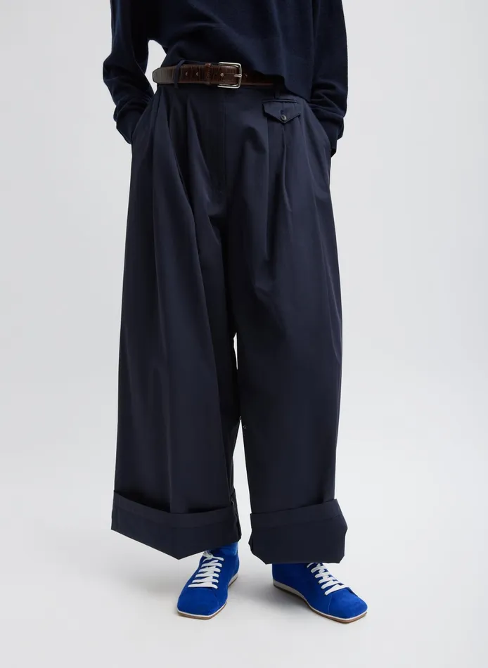 Pants and Shorts Women Tibi Bio Twill Triple Pleat Pant