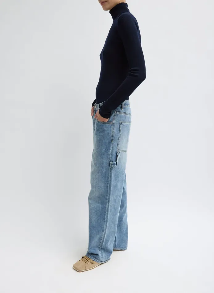Pants and Shorts Women Tibi Classic Denim Slouchy Carpenter Jean