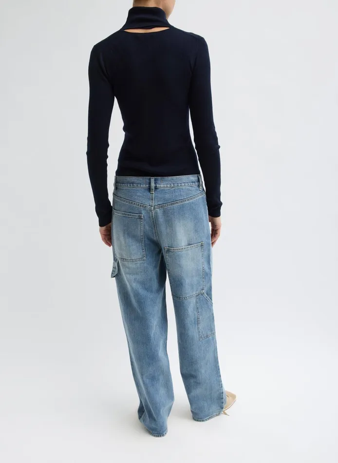 Pants and Shorts Women Tibi Classic Denim Slouchy Carpenter Jean