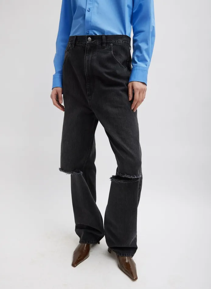 Pants and Shorts Women Tibi Vintage Black Denim Ryder Jean