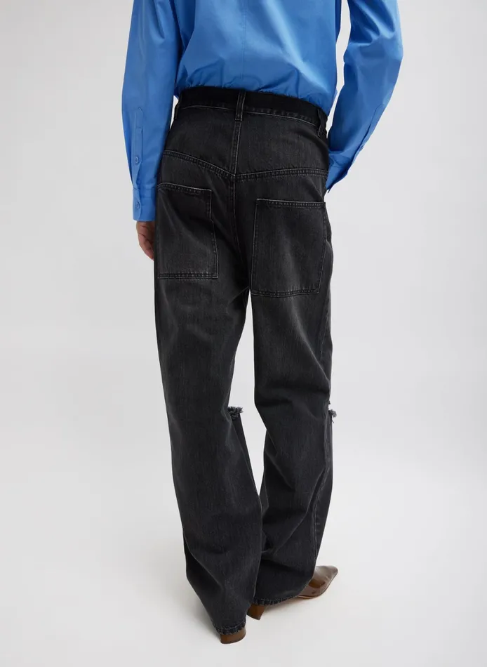 Pants and Shorts Women Tibi Vintage Black Denim Ryder Jean