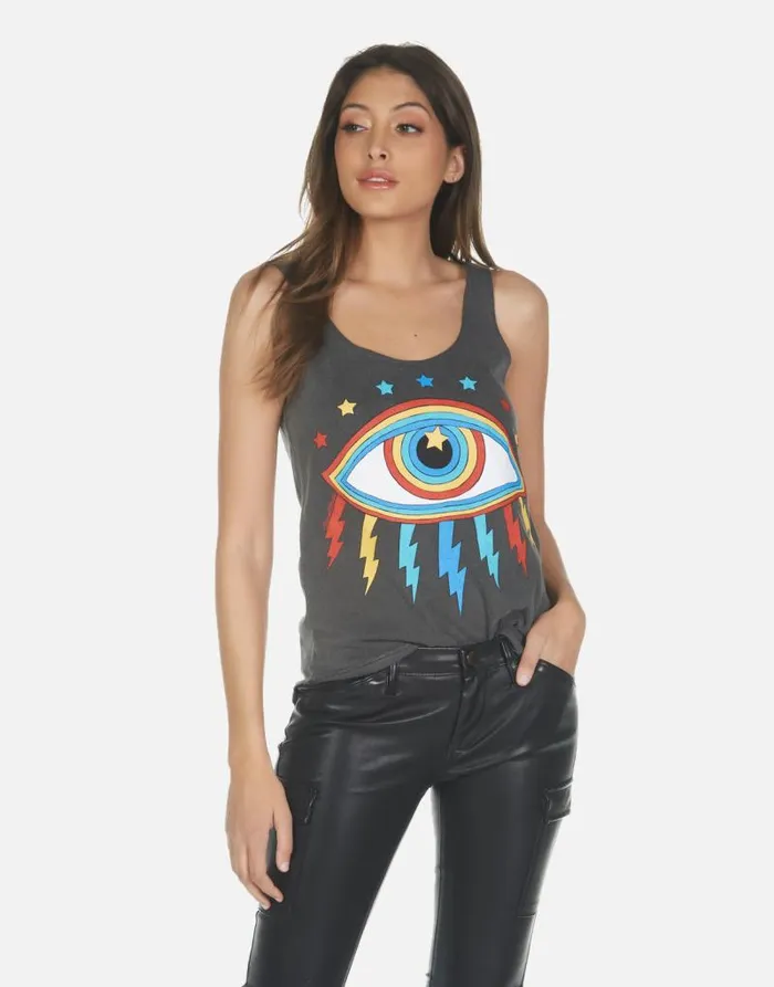 Parson Rainbow Lightning Eye Pigment Black Women Lauren Moshi Tanks