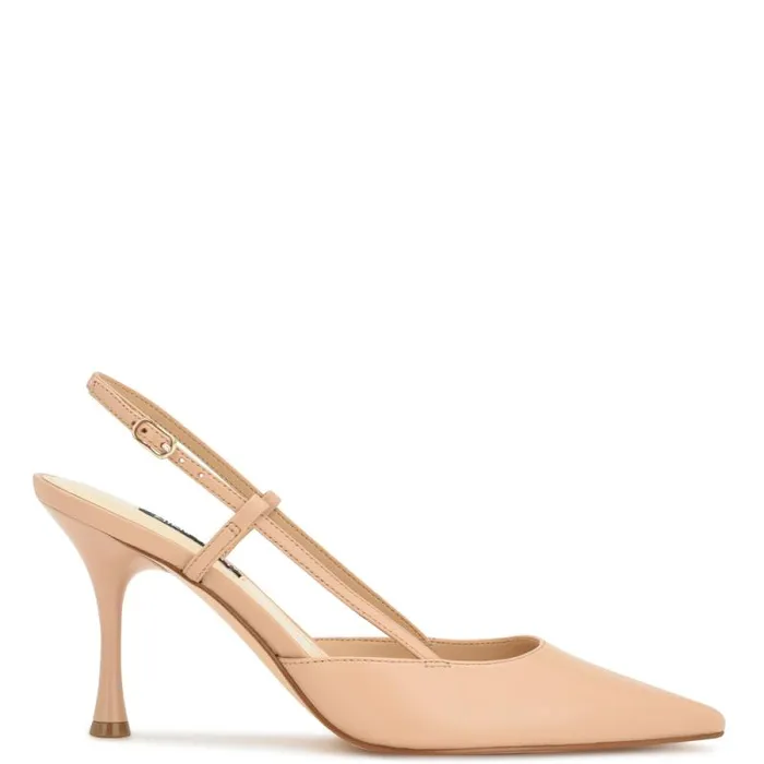 Peni Slingback Pumps Warm Blush Leather Women Nine West Heels