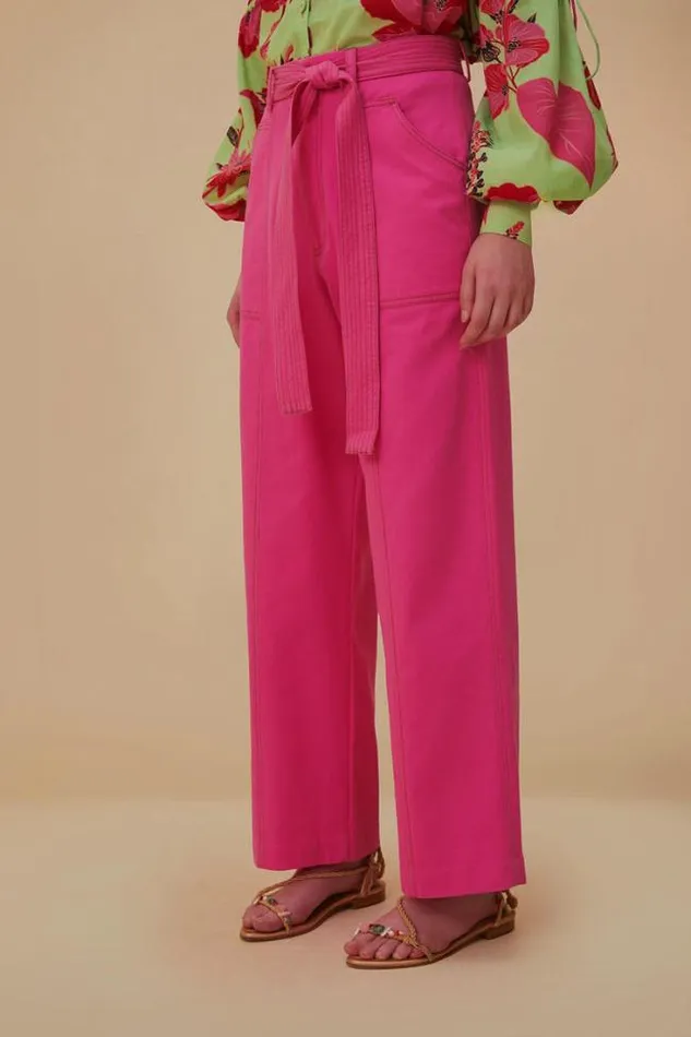 Pink Wide Pants Women FARM Rio Pants