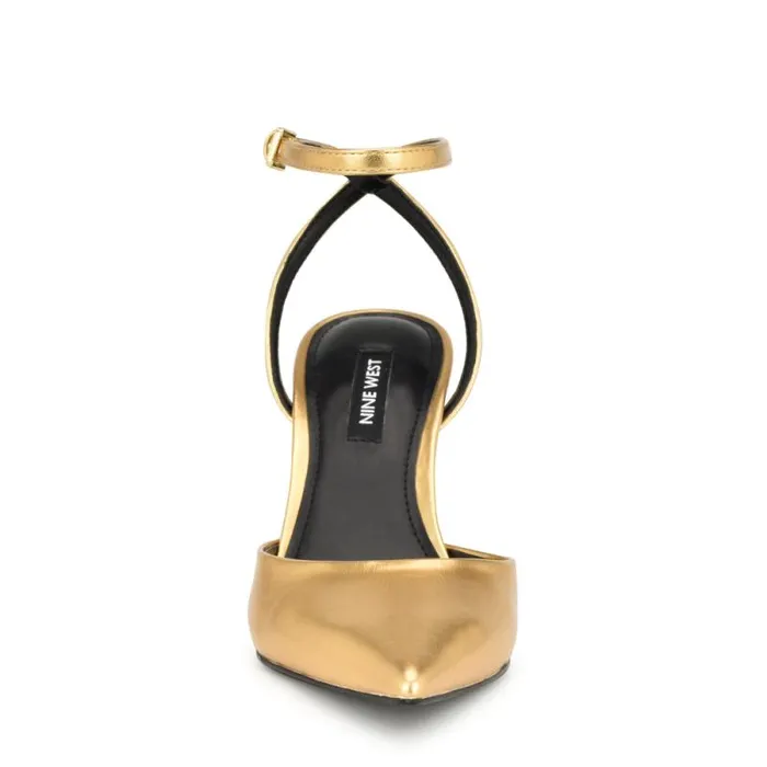 Plaza Ankle Strap Pumps Platino Women Nine West Heels Plaza Ankle Strap Pumps Platino Women Nine West Heels