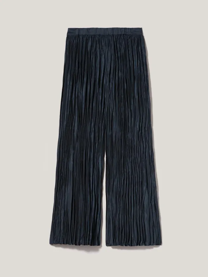 Plisse Trouser Navy Women Jigsaw Trousers