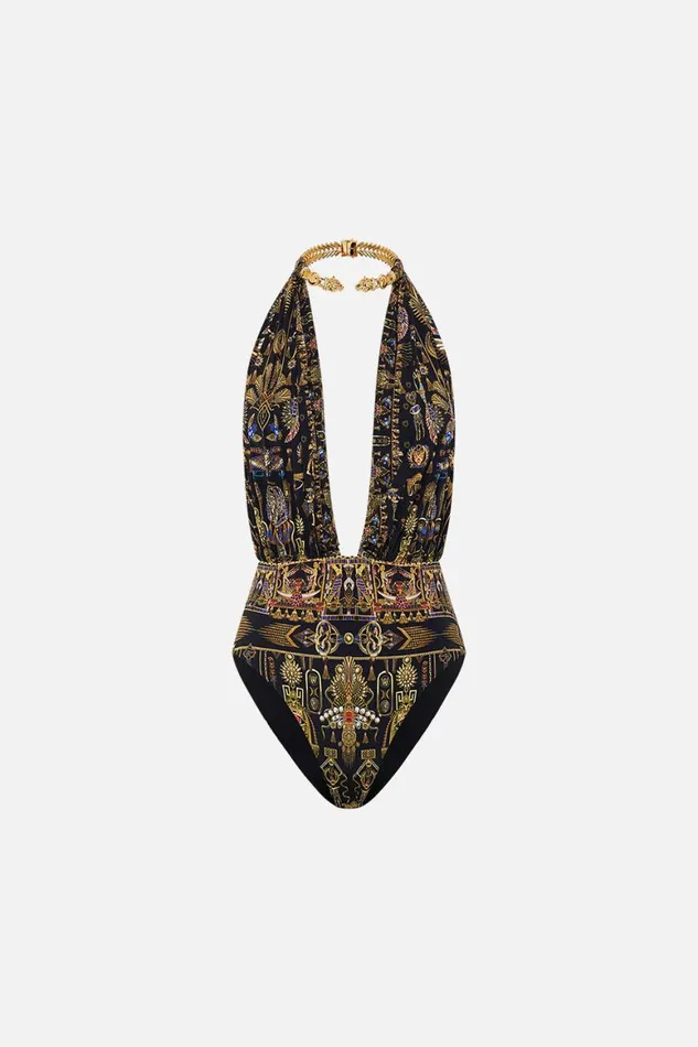 PLUNGE BODYSUIT WITH NECK TRIM CARTOUCHE KINGDOM Cartouche Kingdom Womens Camilla Bras and Underwear