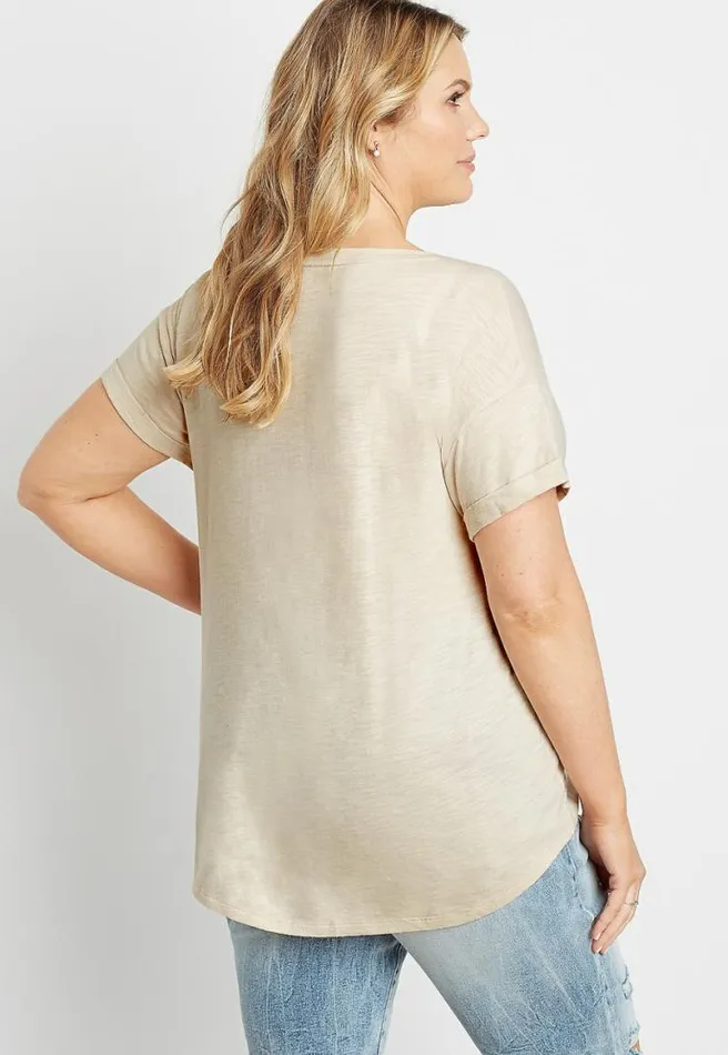 Plus Size Beige Make Today A Good Day Graphic Tee Women Maurices Plus Tops
