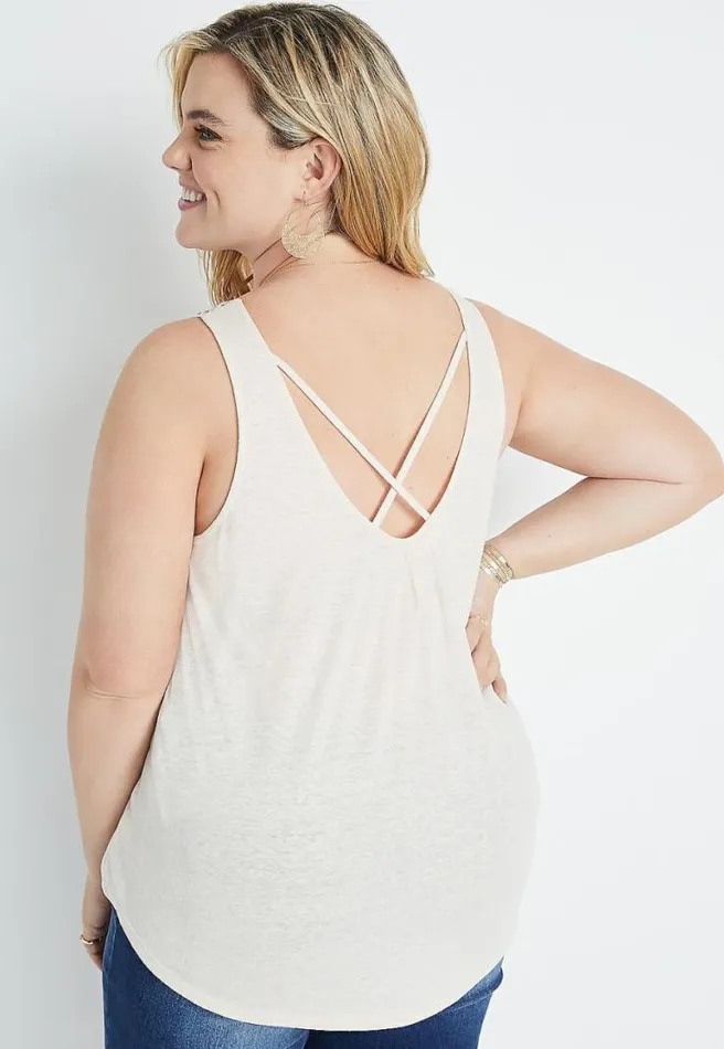 Plus Size Floral Lace Neck Tank Top Women Maurices Plus Tops