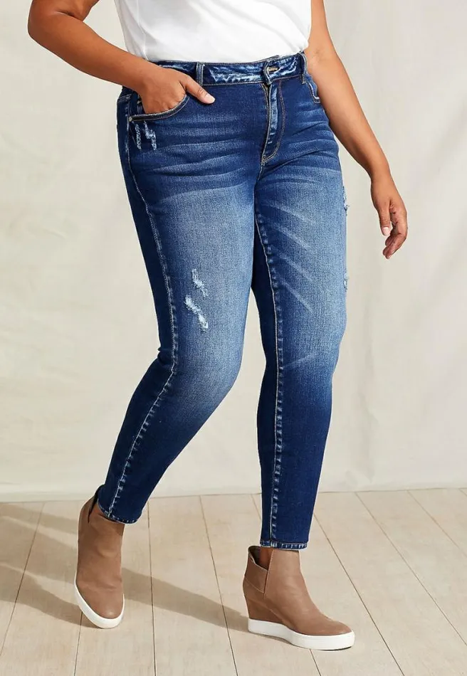Plus Size Kancan High Rise Dark Wash Skinny Jean Women Maurices Plus Jeans