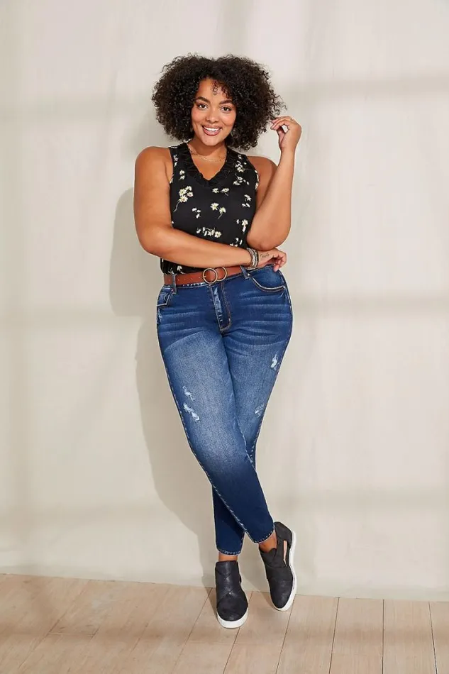 Plus Size Kancan High Rise Dark Wash Skinny Jean Women Maurices Plus Jeans