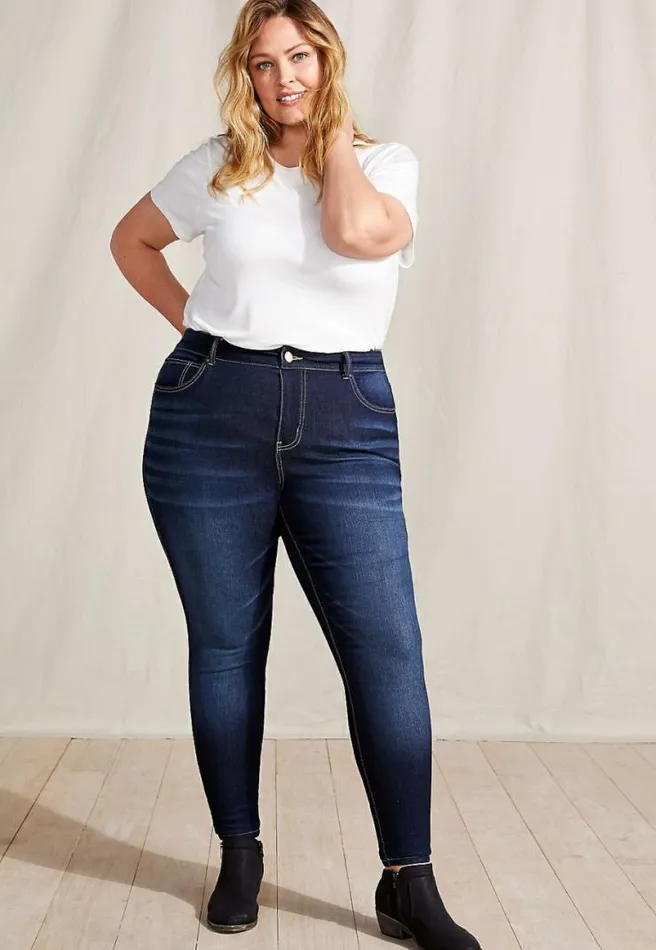 Plus Size M Jeans By Maurices Everflex Super Skinny High Rise Stretch Jean Women Maurices Plus Jeans