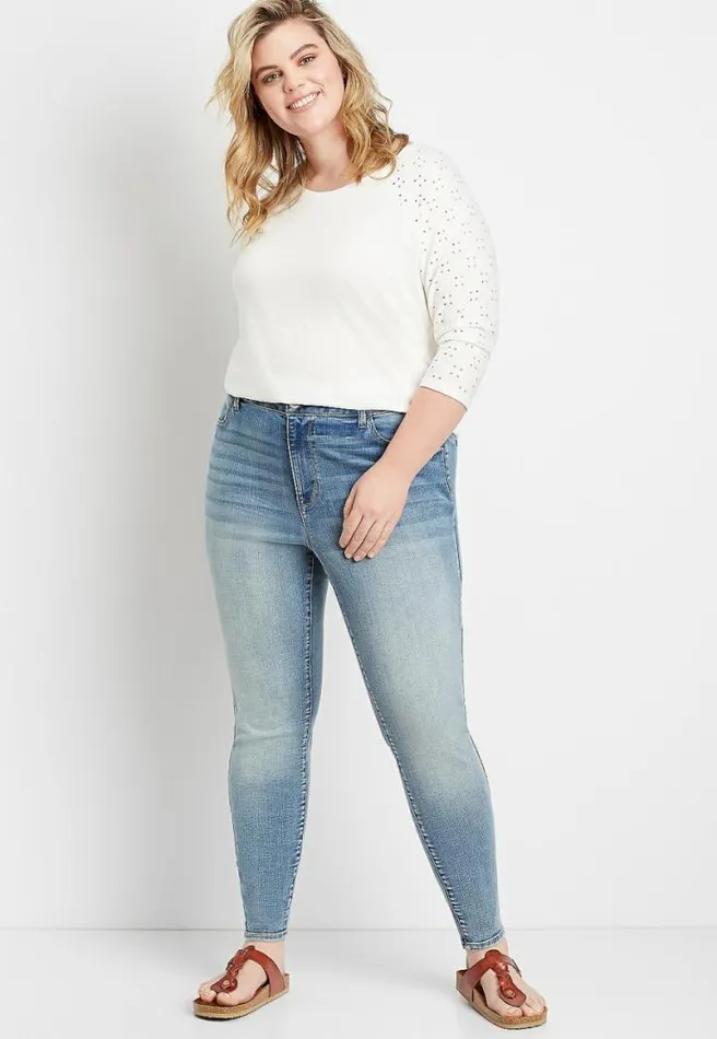 Plus Size Medium High Rise Curvy Jegging Women Maurices Plus Jeans
