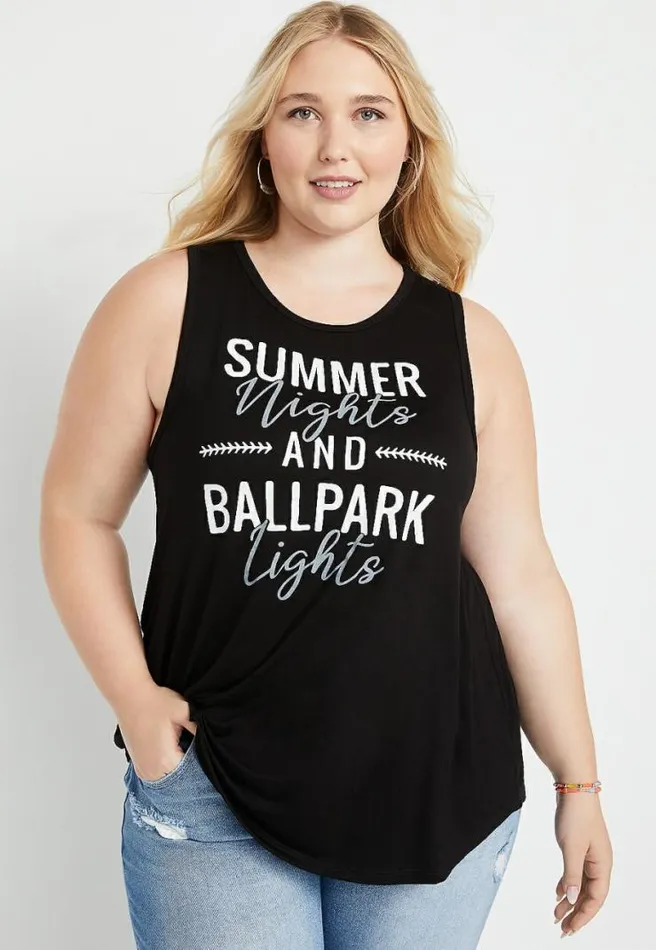 Plus Size Summer Nights Graphic Tank Top Women Maurices Plus Tops