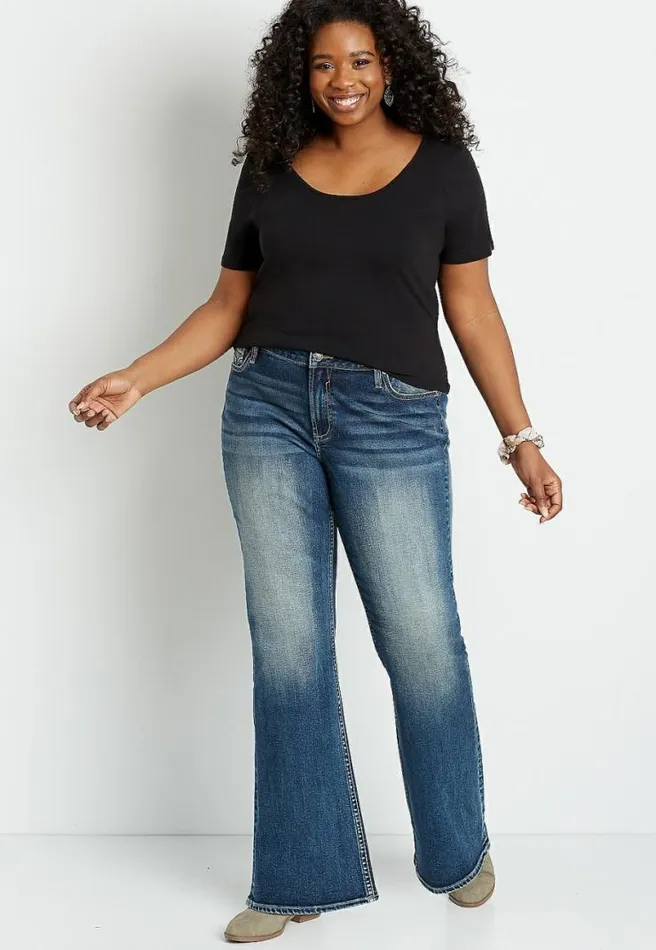 Plus Size Vigoss Medium Wash Bootcut Jean Women Maurices Plus Jeans