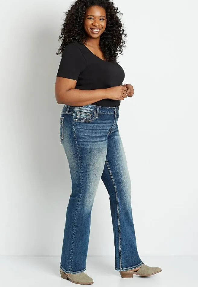 Plus Size Vigoss Medium Wash Bootcut Jean Women Maurices Plus Jeans