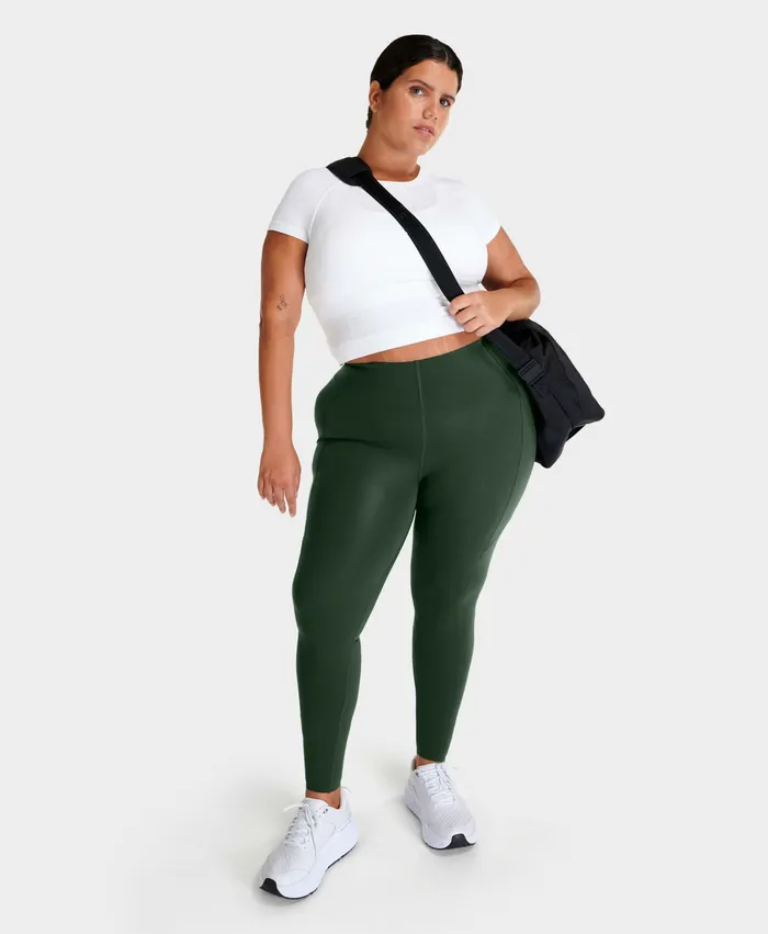 Pocketed Power Ultrasculpt HighWaisted Gym Leggings Trek Green Sweaty Betty Women