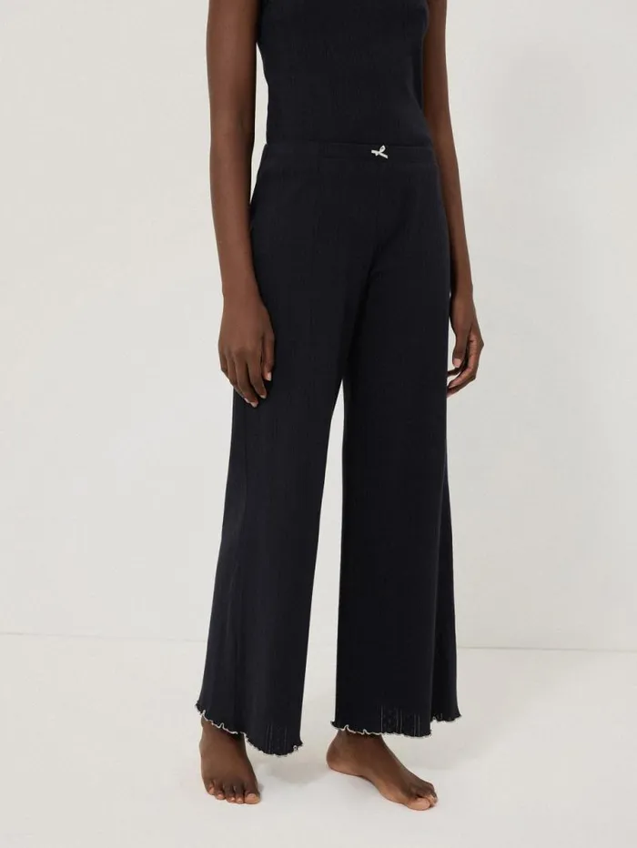 Pointelle Pyjama Trousers Navy Women Jigsaw Pyjamas and Loungewear