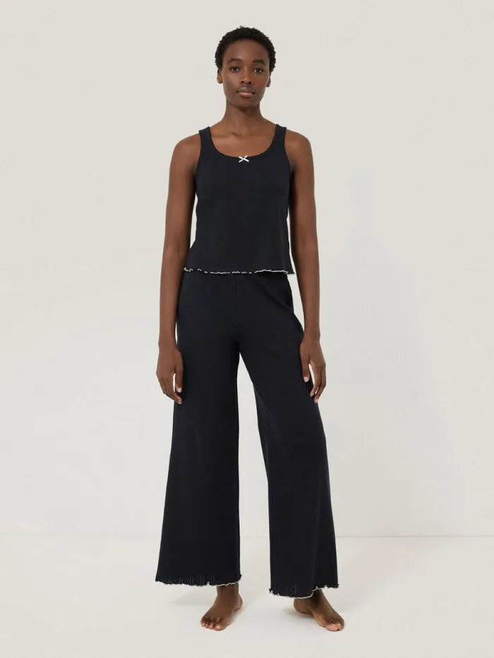 Pointelle Pyjama Trousers Navy Women Jigsaw Pyjamas and Loungewear