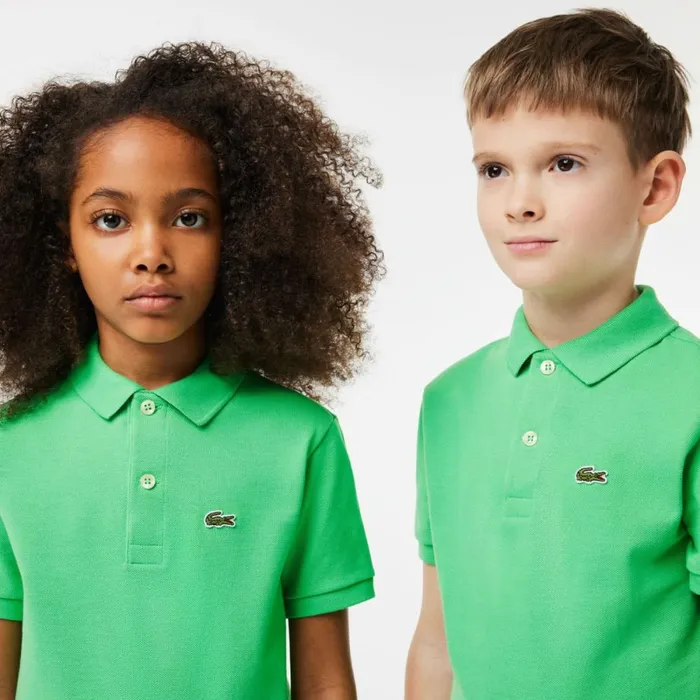 Polos Kids Lacoste Kids039 Regular Fit Petit Piqu Polo Green Uyx