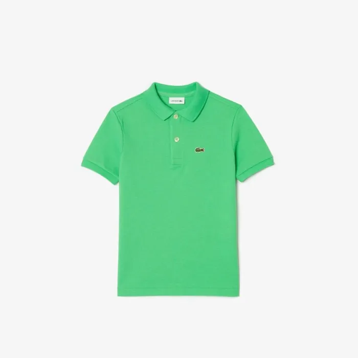 Polos Kids Lacoste Kids039 Regular Fit Petit Piqu Polo Green Uyx