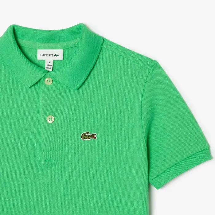 Polos Kids Lacoste Kids039 Regular Fit Petit Piqu Polo Green Uyx