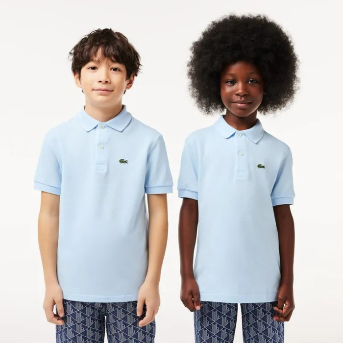 Polos Kids Lacoste Kids039 Regular Fit Petit Piqu Polo Light Blue T01