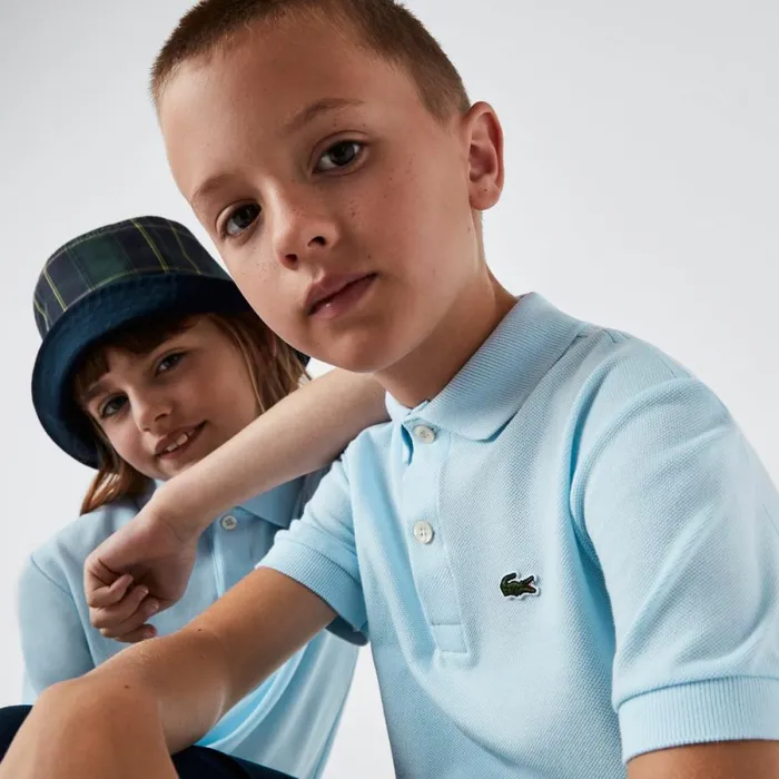 Polos Kids Lacoste Kids039 Regular Fit Petit Piqu Polo Light Blue T01