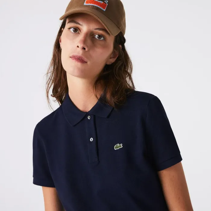 Polos Women Lacoste Women039s Regular Fit Soft Cotton Petit Piqu Polo Navy Blue 166