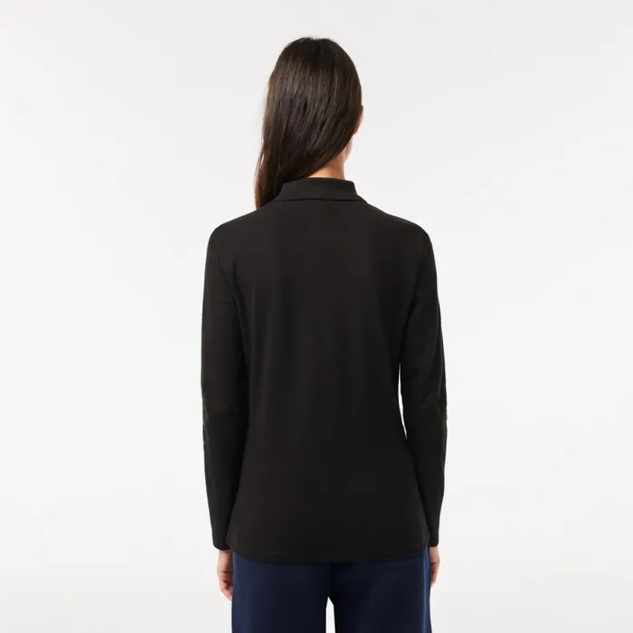 Polos Women Lacoste Womens Slim Fit Stretch Piqu Polo Black 031
