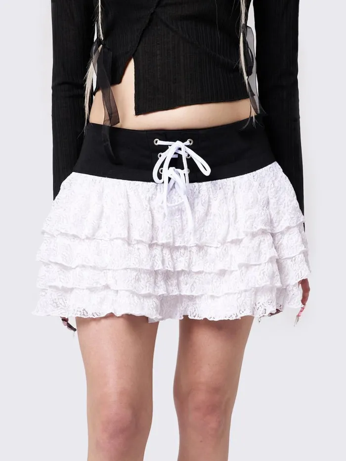 Presley Tutu LaceUp Mini Skirt Women Minga London Bottoms