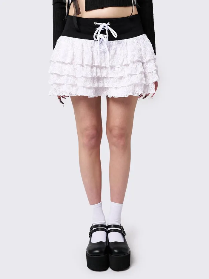 Presley Tutu LaceUp Mini Skirt Women Minga London Bottoms
